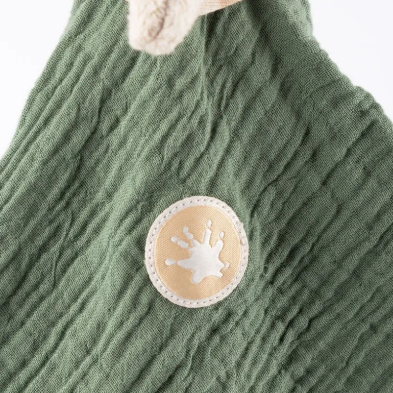 Doudou éléphant en mousseline de coton vert tilleul 39927<SIGIKID Fashion