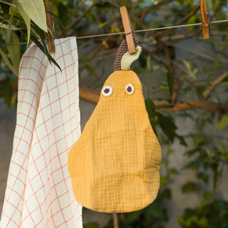 Doudou "Poire" en coton bio - - The veggy toys<MyuM Best