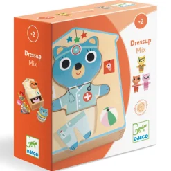 Dressup-mix, 6 puzzles 3 pièces 1678<Djeco New