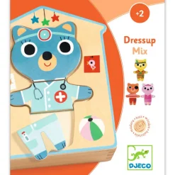 Dressup-mix, 6 puzzles 3 pièces 1678<Djeco New