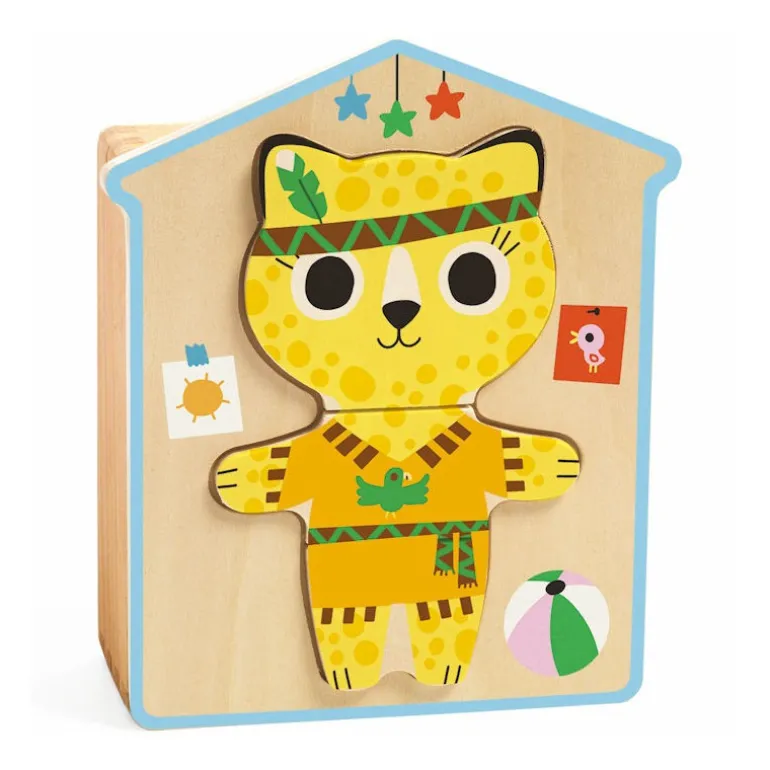 Dressup-mix, 6 puzzles 3 pièces 1678<Djeco New