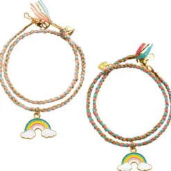 Duo de bracelets You & Me "Kumihimo Arc-en-ciel" 0014<Djeco Sale