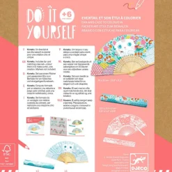 Eventail et son étui à colorier "Koneko" DIY 7949<Djeco Cheap
