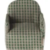 Fauteuil en tissu Vichy vert pour souris<Maileg New