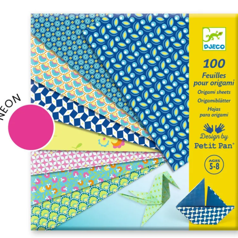 Feuilles pour origami "Natsu" Petit Pan pour 9304<Djeco Discount