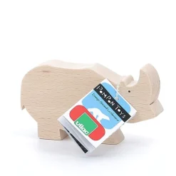 Figurine d'animal en bois "Rhinocéros" de Pompon, 9103B<VILAC New