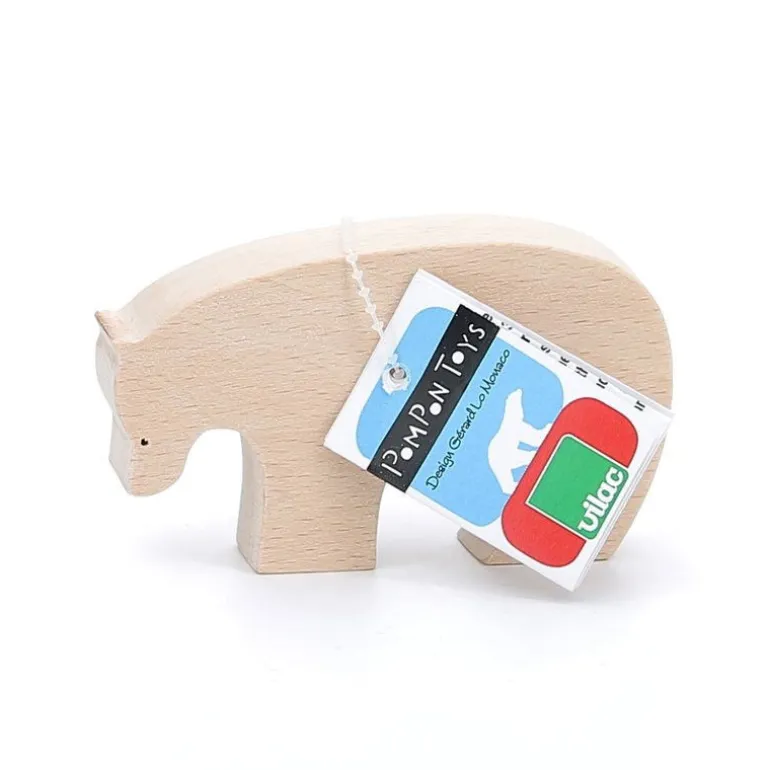 Figurine d'animal en bois "Ours brun" de Pompon, 9103E<VILAC Discount