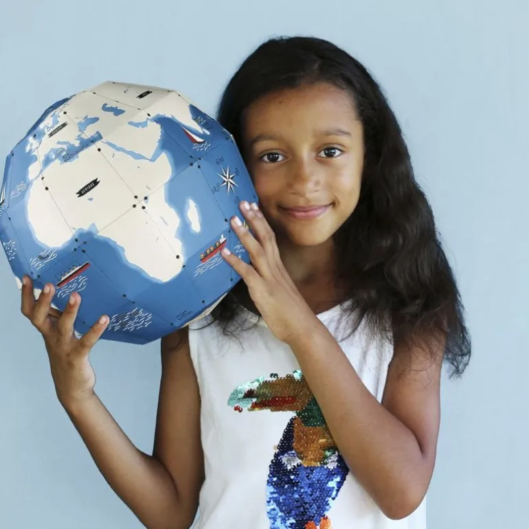 Globe terrestre à assembler Pirouette Cacahouète<PIROUETTE CACAHOUETE Flash Sale