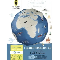 Globe terrestre à assembler Pirouette Cacahouète<PIROUETTE CACAHOUETE Flash Sale