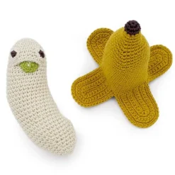 Hochet banane en crochet "The veggy toys", coton bio<MyuM Sale