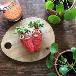 Hochet carotte en crochet "The veggy toys", coton bio<MyuM Fashion