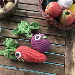 Hochet carotte en crochet "The veggy toys", coton bio<MyuM Fashion