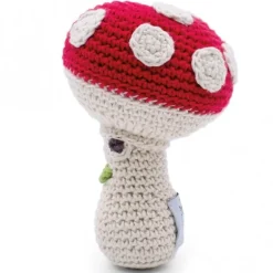 Hochet champignon en crochet "The veggy toys", coton bio<MyuM Store