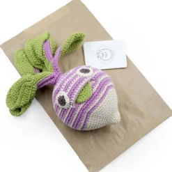 Hochet navet rayé en crochet "The veggy toys", coton bio<MyuM Discount
