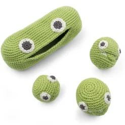 Hochet petits pois en crochet "The veggy toys", coton bio<MyuM Fashion
