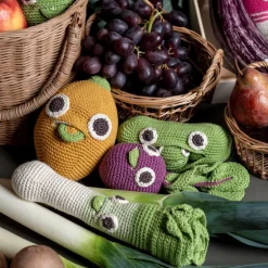 Hochet petits pois en crochet "The veggy toys", coton bio<MyuM Fashion
