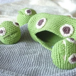 Hochet petits pois en crochet "The veggy toys", coton bio<MyuM Fashion