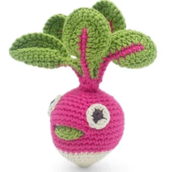 Hochet radis en crochet "The veggy toys", coton bio<MyuM Best Sale