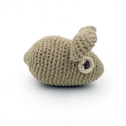 Hochet souris grise en crochet "The veggy toys", coton bio<MyuM Best Sale