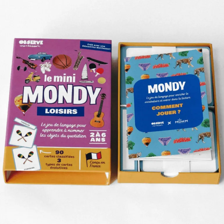 Imagier LOISIRS mini Mondy, cartes de nomenclature<Observe Montessori Cheap
