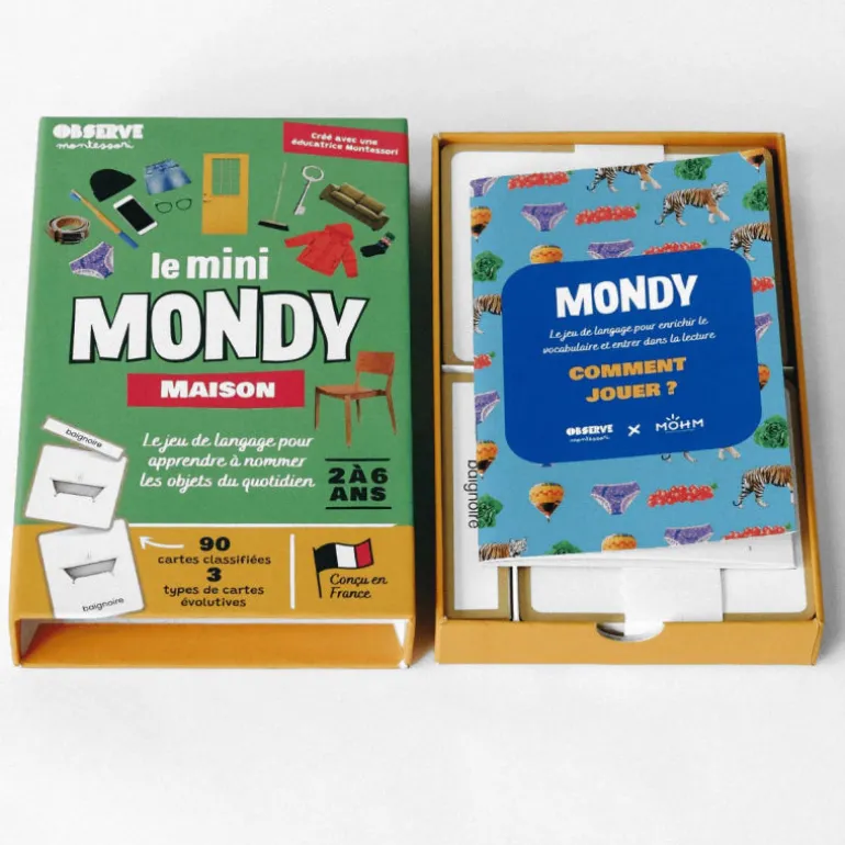 Imagier MAISON & VETEMENTS mini Mondy, cartes de nomenclature<Observe Montessori Store
