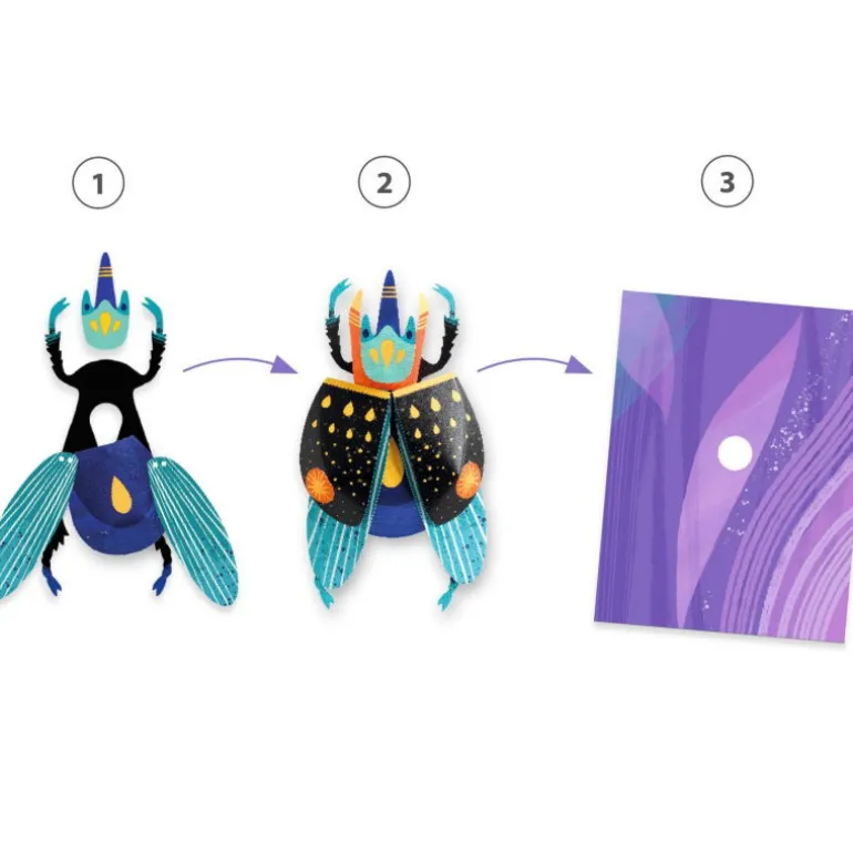 Insectes en papier "Paper bugs" Tableaux en 3D 9449<Djeco Best Sale