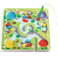 Jeu de labyrinthe magnétique en bois "FrogyMaze" 1614<Djeco New