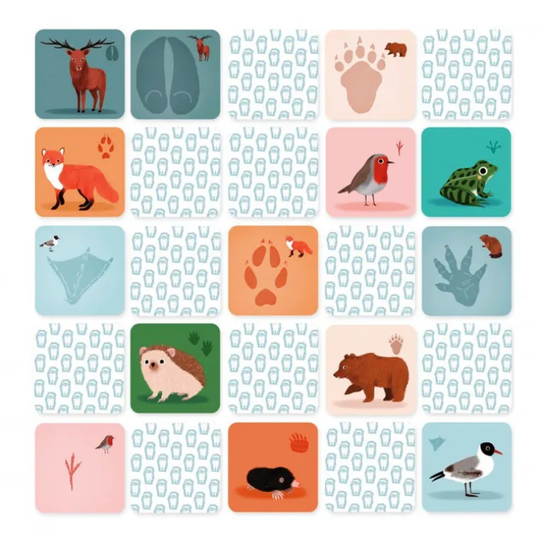 Jeu de mémory 'L'animal et son empreinte' Pirouette Cacahouète<PIROUETTE CACAHOUETE Cheap