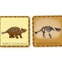 Jeu de mémory 'Le dinosaure et son squelette' Pirouette Cacahouète<PIROUETTE CACAHOUETE Best Sale
