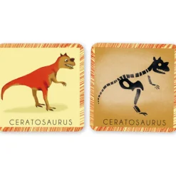 Jeu de mémory 'Le dinosaure et son squelette' Pirouette Cacahouète<PIROUETTE CACAHOUETE Best Sale