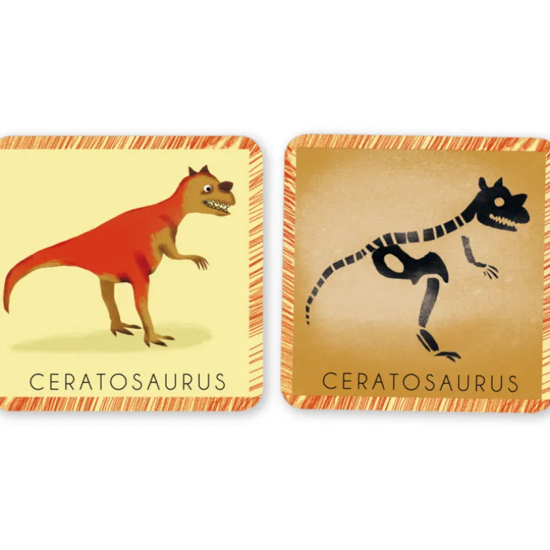 Jeu de mémory 'Le dinosaure et son squelette' Pirouette Cacahouète<PIROUETTE CACAHOUETE Best Sale
