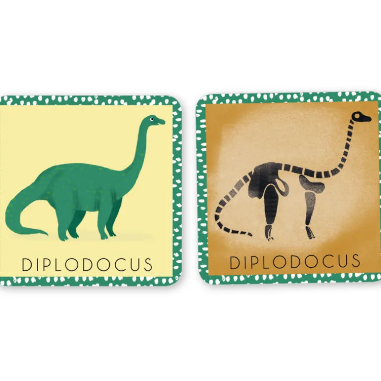 Jeu de mémory 'Le dinosaure et son squelette' Pirouette Cacahouète<PIROUETTE CACAHOUETE Best Sale
