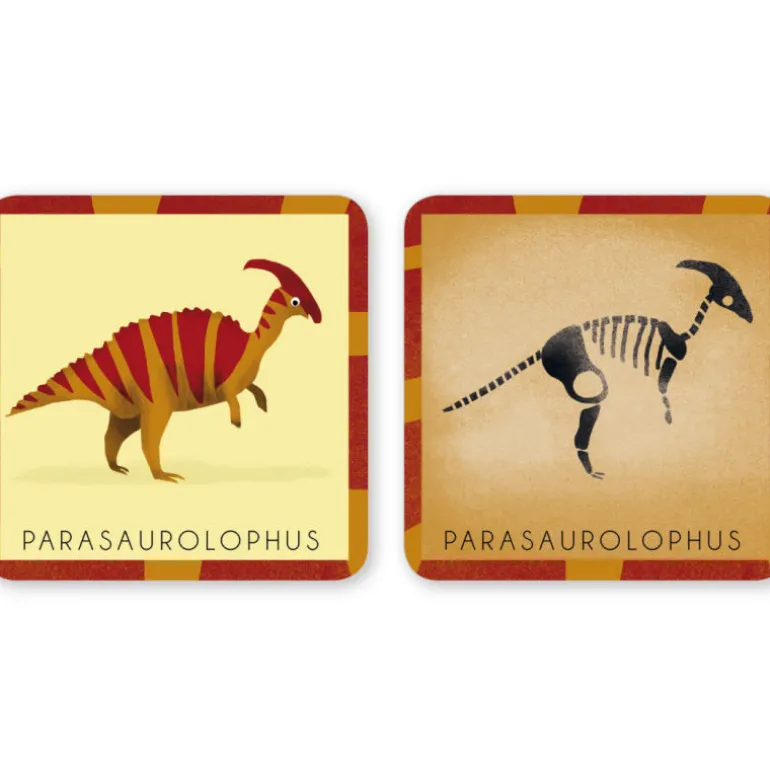 Jeu de mémory 'Le dinosaure et son squelette' Pirouette Cacahouète<PIROUETTE CACAHOUETE Best Sale