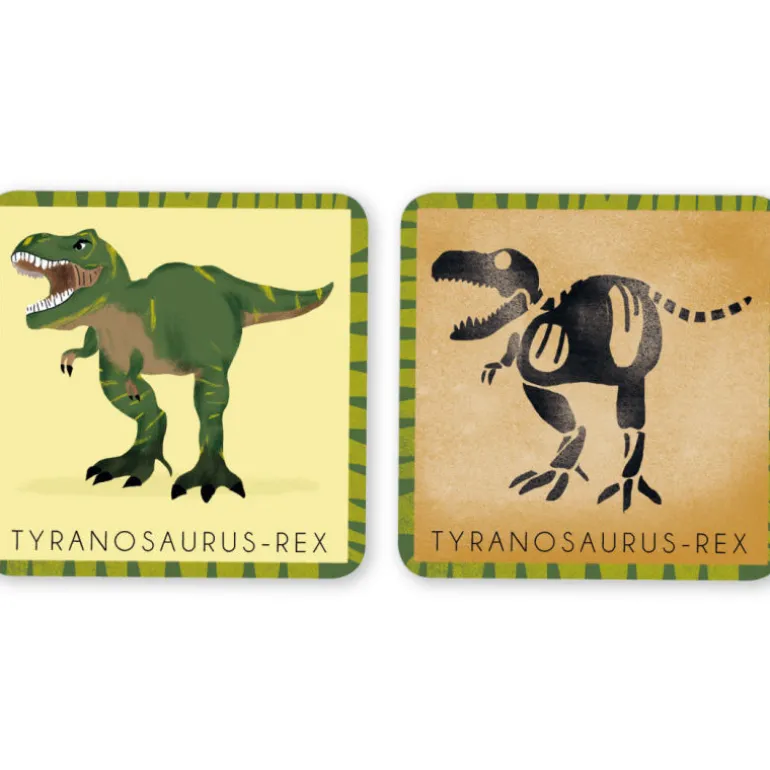 Jeu de mémory 'Le dinosaure et son squelette' Pirouette Cacahouète<PIROUETTE CACAHOUETE Best Sale