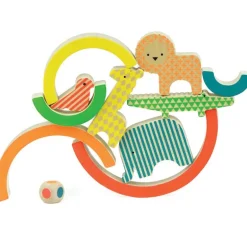 Jeu d'équilibre en bois "Arc-en-ciel"<Petit Collage Online