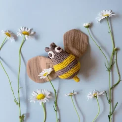 Jouet apaisant "Abeille" en crochet en coton bio - -The veggy toys<MyuM Clearance