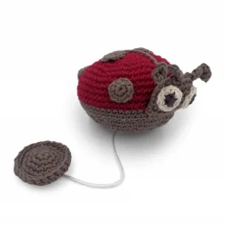 Jouet apaisant "Coccinelle rouge" en crochet en coton bio - -The veggy toys<MyuM Sale