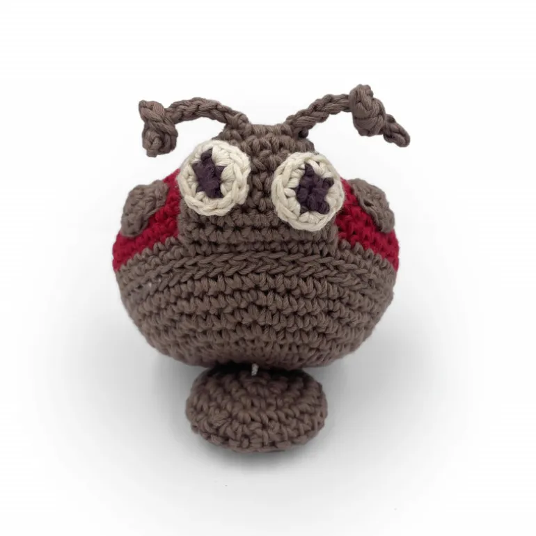 Jouet apaisant "Coccinelle rouge" en crochet en coton bio - -The veggy toys<MyuM Sale