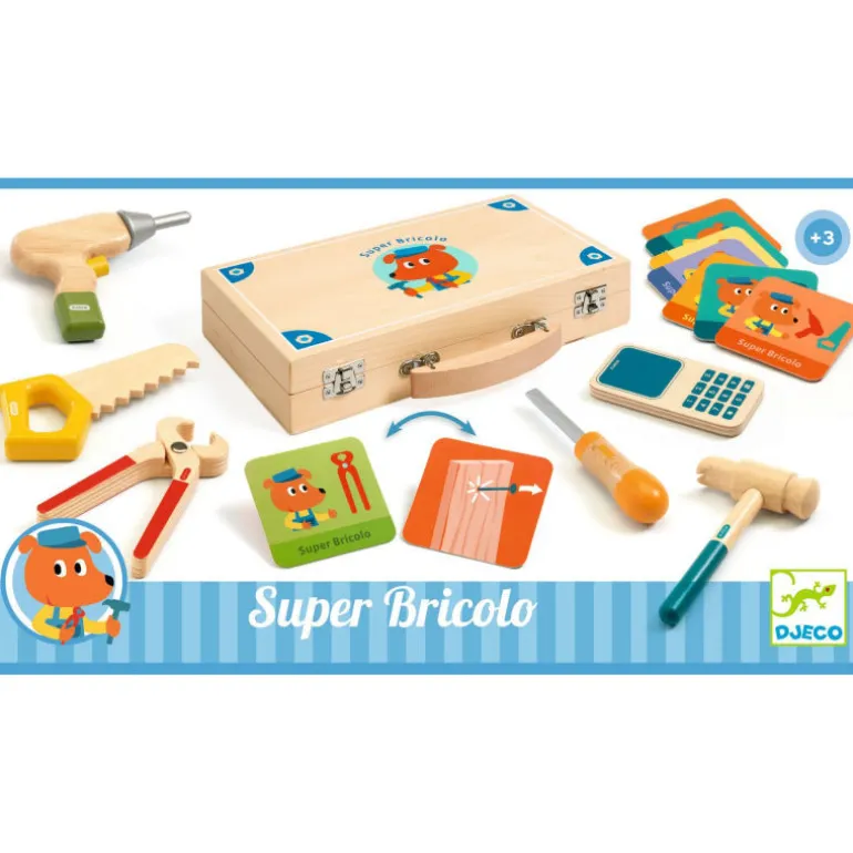 Jouet boîte à outils "Super Bricolo" 6500<Djeco Clearance