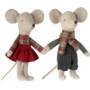 Jumeaux souris en hiver dans leur boîte "maison"<Maileg Store