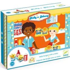 Kelly & Johnny, jouer à préparer des burgers 5505<Djeco Online