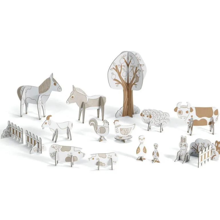 Kit animaux DIY "Ferme" 8000 Color. Assemble. Play<Djeco Sale