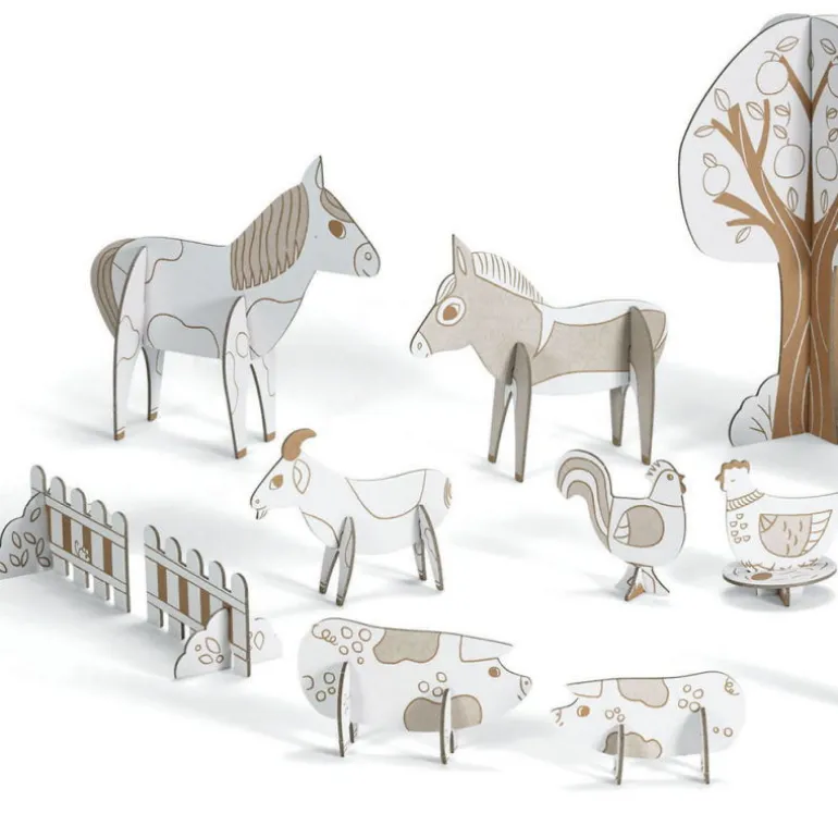 Kit animaux DIY "Ferme" 8000 Color. Assemble. Play<Djeco Sale