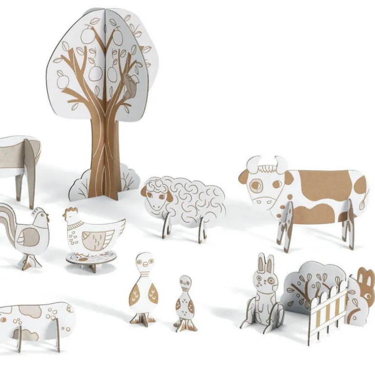 Kit animaux DIY "Ferme" 8000 Color. Assemble. Play<Djeco Sale