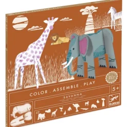 Kit animaux DIY "Savane" 8003 Color. Assemble. Play<Djeco Fashion