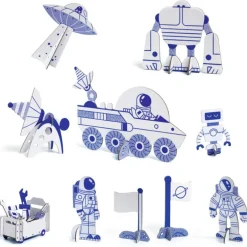 Kit fusée spatiale DIY 8009 Color. Assemble. Play<Djeco Hot