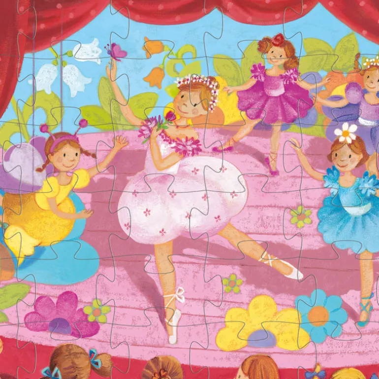 La ballerine à la fleur, puzzle 36 pcs silhouette DJO7227<Djeco Cheap