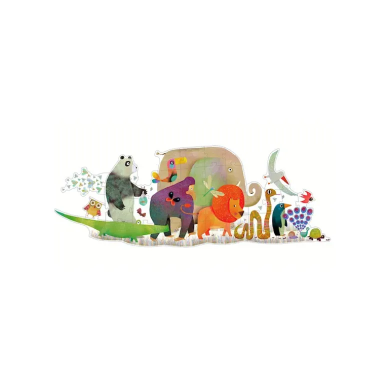 La parade des animaux, puzzle géant 36 pcs DJO7171<Djeco Flash Sale