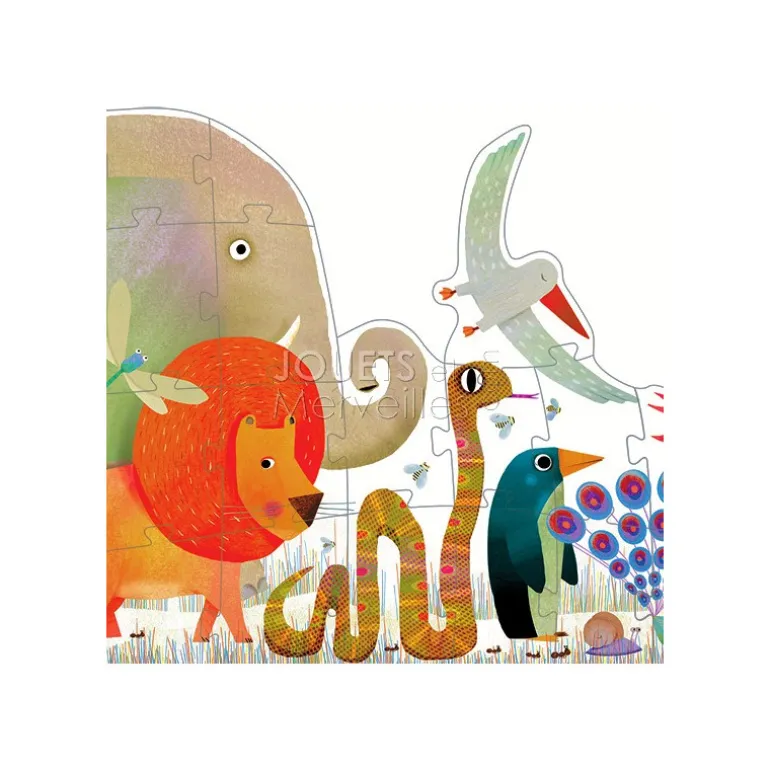 La parade des animaux, puzzle géant 36 pcs DJO7171<Djeco Flash Sale
