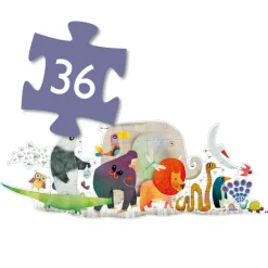 La parade des animaux, puzzle géant 36 pcs DJO7171<Djeco Flash Sale